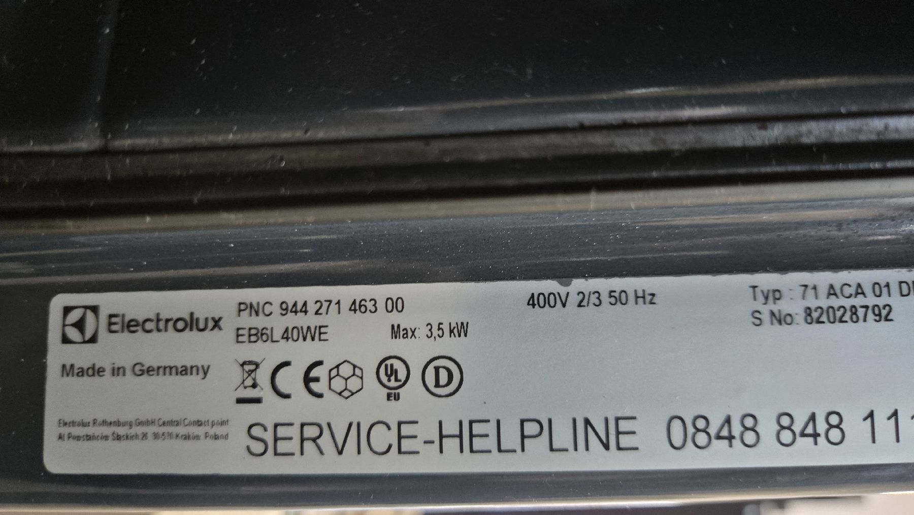 Electrolux Backöfen: Einbaubackofen Electrolux weiss Typ 71 ACA 01 DB EB6L40WE. – Gebraucht aus Rümlang von Idre 6