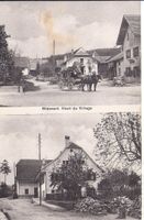 MIECOURT, le haut du village avec la diligence