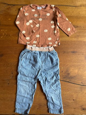 Baby‑Set Grösse 86 – 2‑teilig (Jeanshose, Bluse)