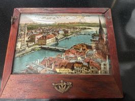 Alte Ansicht von Zürich, gerahmt, Rarität, Vintage!