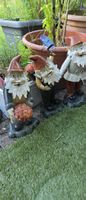 Gartenzwerge 3er Set Dekoration Figuren Vintage Blech