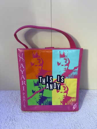 Hayari Paris „This is Andy" Tasche / Lederrucksack Pink