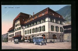 Vallorbe, Bahnhof, Strassenansicht mit A
