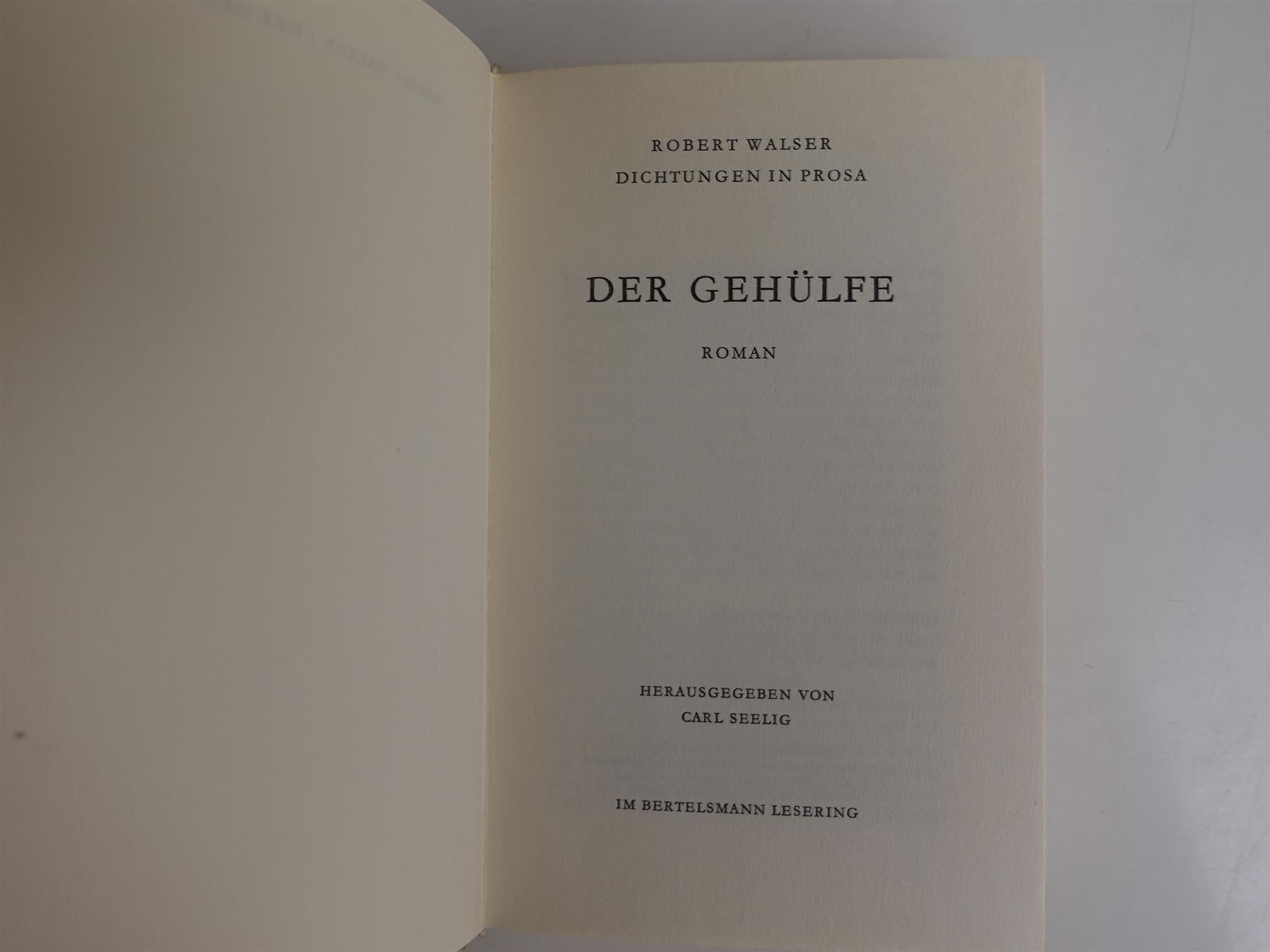 Libri: Rober Walser: Der Gehülfe, 1955 – Usato da Gutenswil venduto da Optico 4