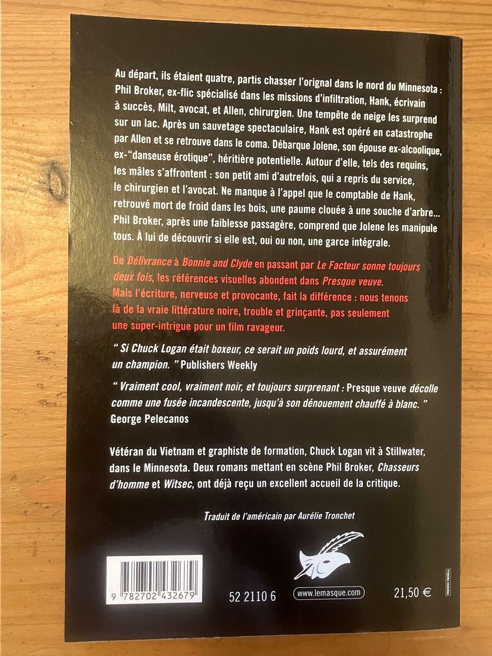 Bücher: Presque veuve (Chuck Logan) – Neu (gemäss Beschreibung) aus Meyrin von Julien333 1