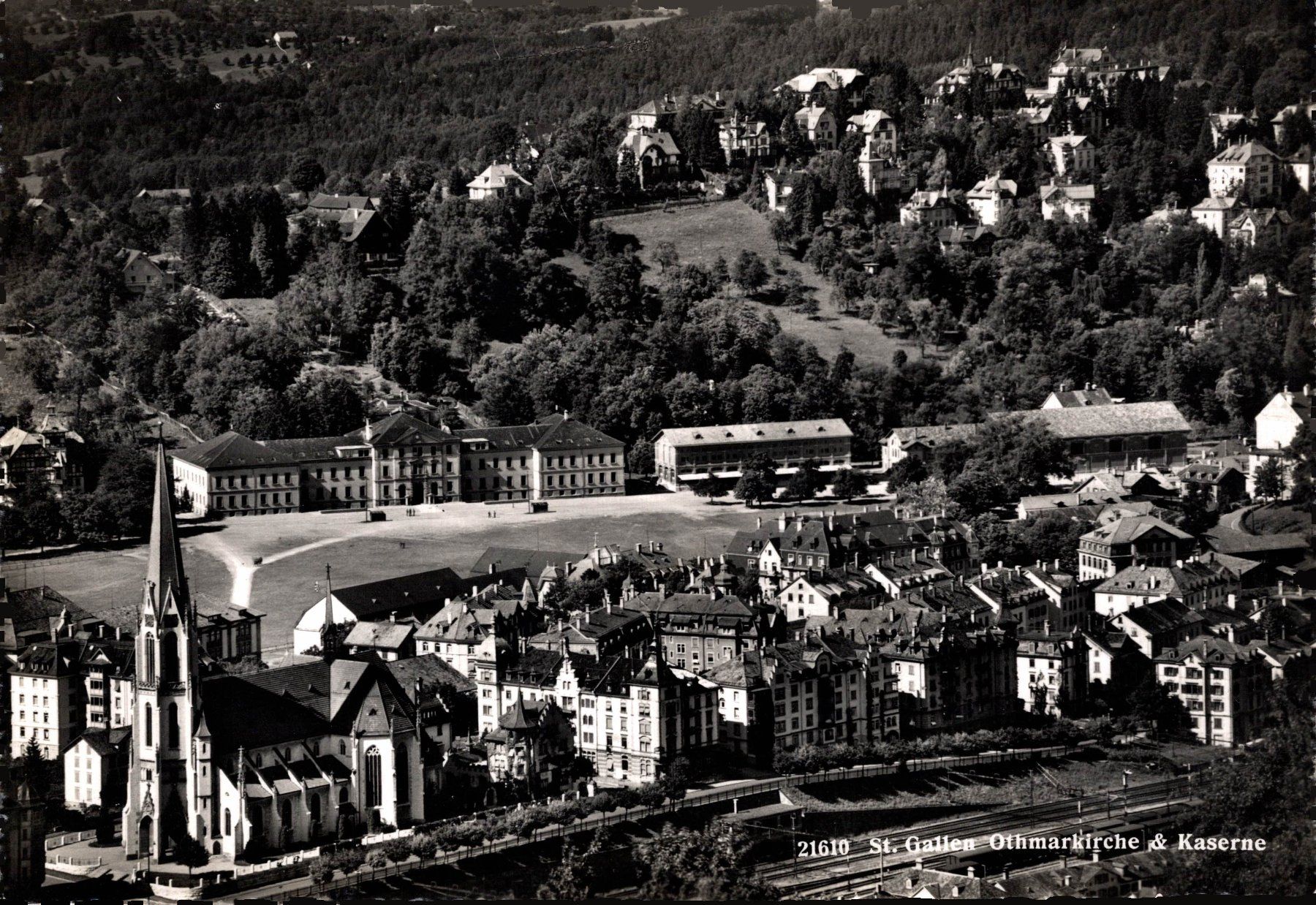 Cartoline postali: St. Gallen. Othmarskirche & St. Gallen – Usato da Bronschhofen venduto da Astore