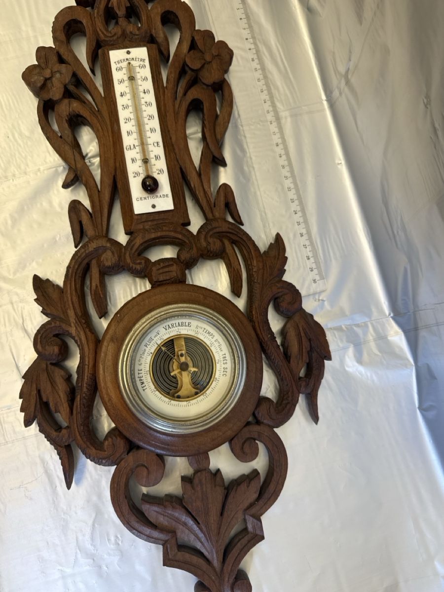 Sonstige antike Technik & Geräte: Antiker Thermometer mit Barometer  – Gebraucht aus Grenchen von swiss.antiques 1
