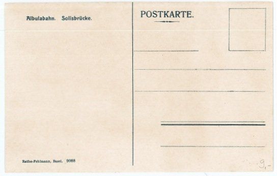 Cartoline postali: E 31 ALBULABAHN SOLLISBRÜCKE – Nuovo (secondo la descrizione) da Fribourg venduto da philafri 1
