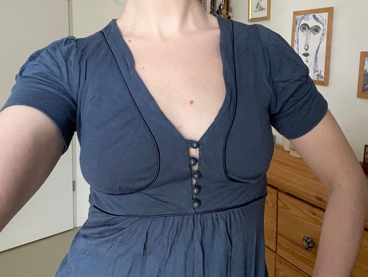 Vestiti: Superbe robe bleue décolletée/ Wunderschönes Kleider Gr. S/M – Usato da Zürich venduto da AnnaSa 3