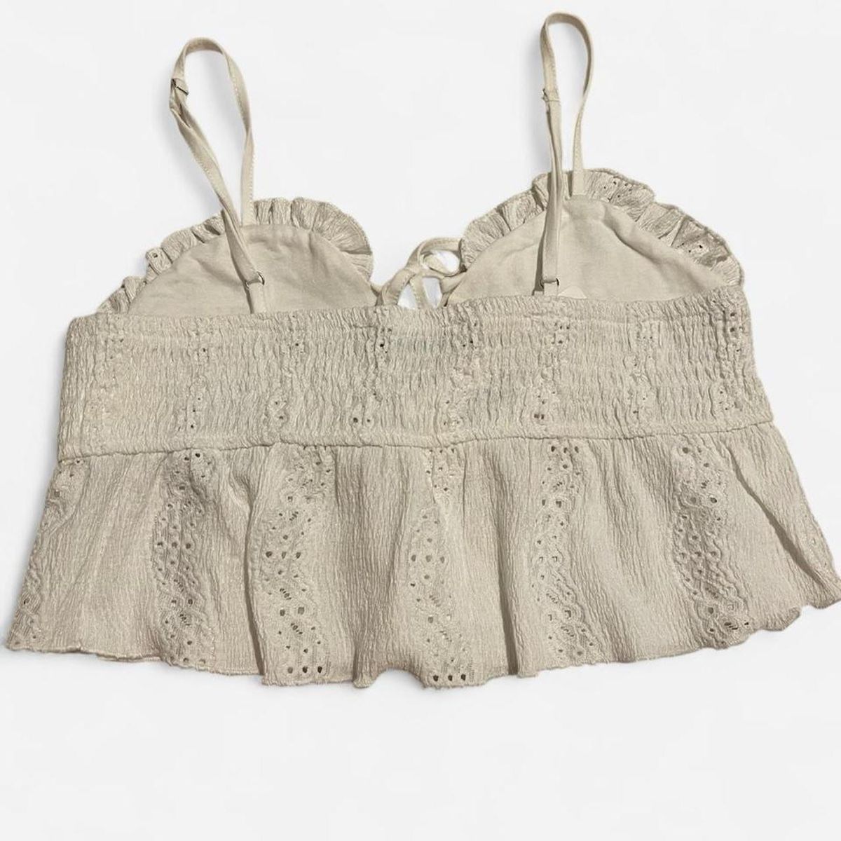 Top: Cream Lace-Up Cami Top  – Nuovo e nell'imballaggio originale da Basel venduto da 1moonstar 1