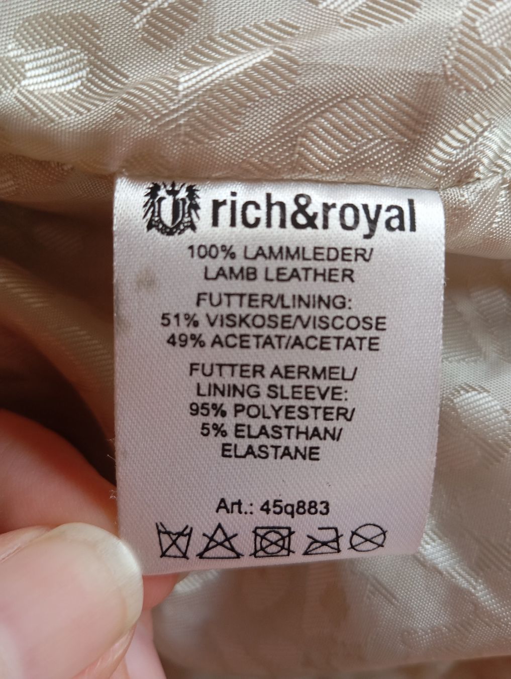 Rich & Royal Giacche: Rich&Royal Lederjacke, Gr. 40, Beige – Nuovo (secondo la descrizione) da Tobel venduto da Jorca 3