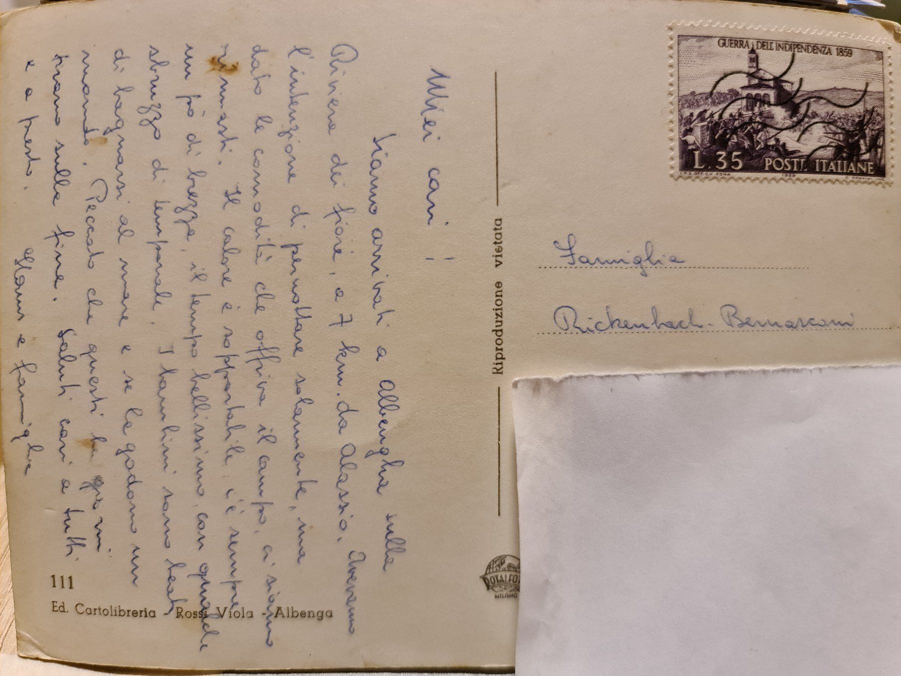 Cartoline postali: Ansichtskarte Albenga Italien – Usato da Dintikon venduto da Vexi 1