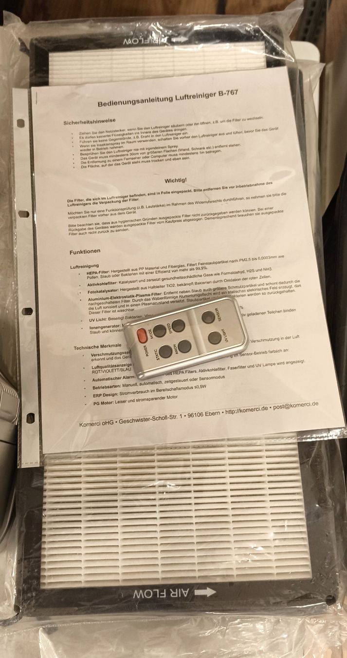 Luftreiniger: Baren B-767B Luftreiniger – Gebraucht aus Basel von bk_brockibasel 4