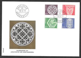 FDC Teil-Serie 534/536/538/541 ET 19.9.1974 schön illustr.