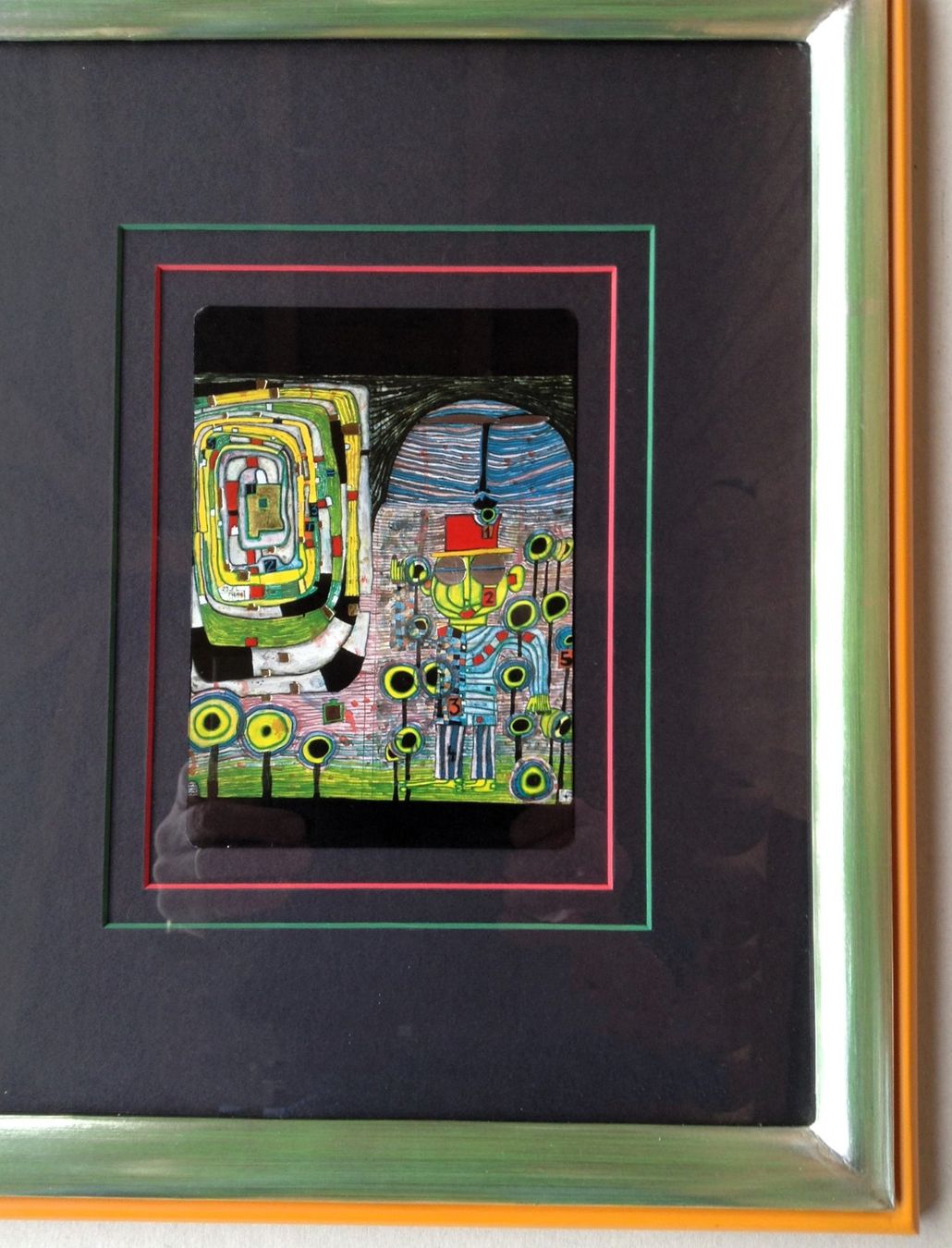 Poster & Bilder: Hundertwasser Friedensreich: Kunstdruck, gerahmt – Gebraucht aus Alpnach Dorf von MZ001 1