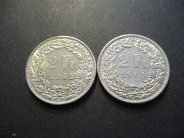 2 x 2.-Fr 1961 + 65  Pièces magnifiques  Top du Top