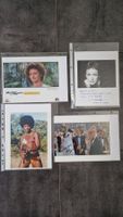 James Bond Girls, 4 Original Autogramme auf Grossfotos