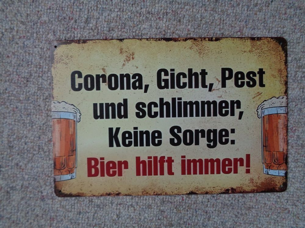 Blechschild mit Bier Spruch Kaufen auf Ricardo