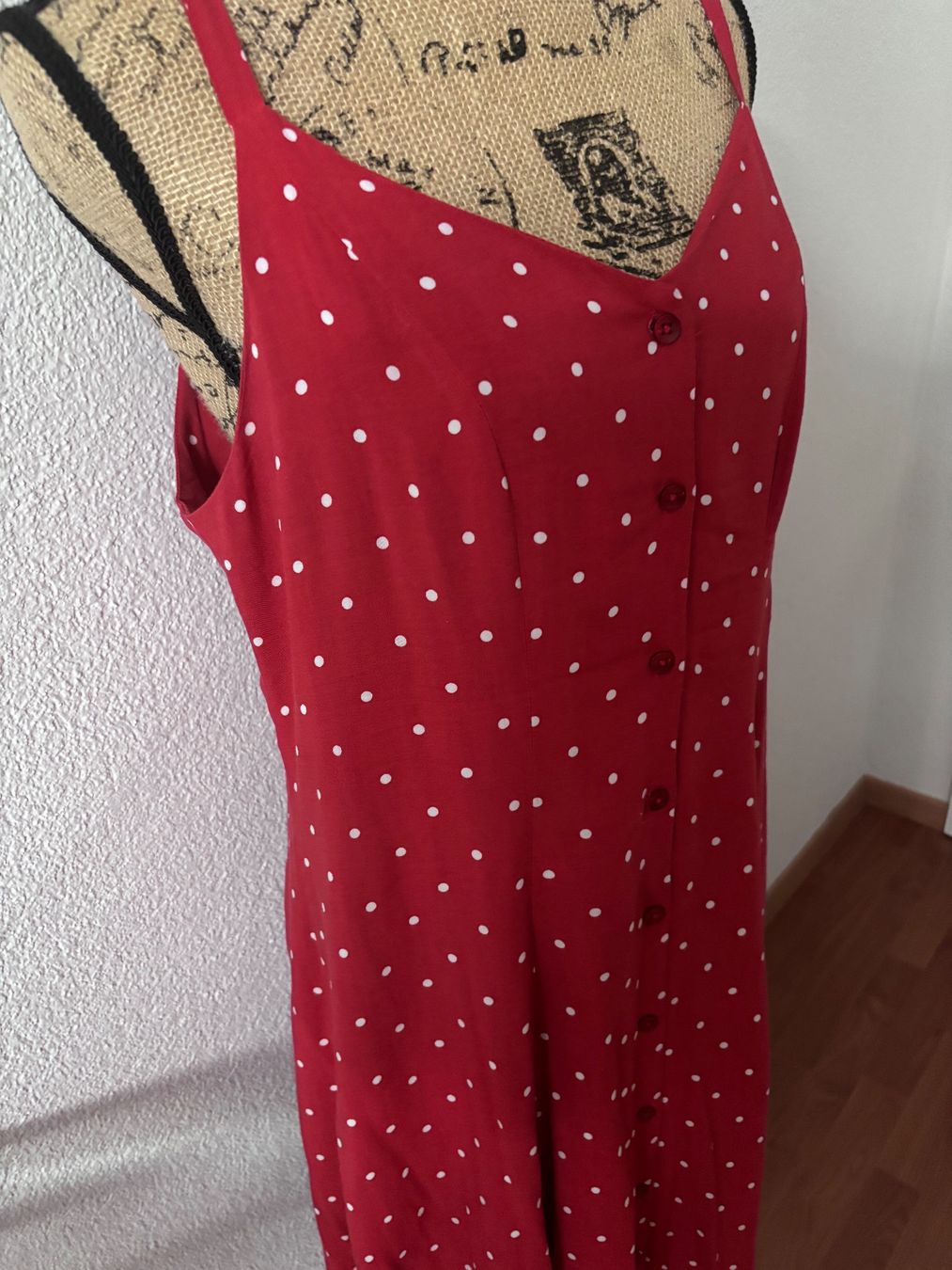 Vestiti: Sommerkleid Polkadots L/42 rot – Usato da Balsthal venduto da Uroby 1