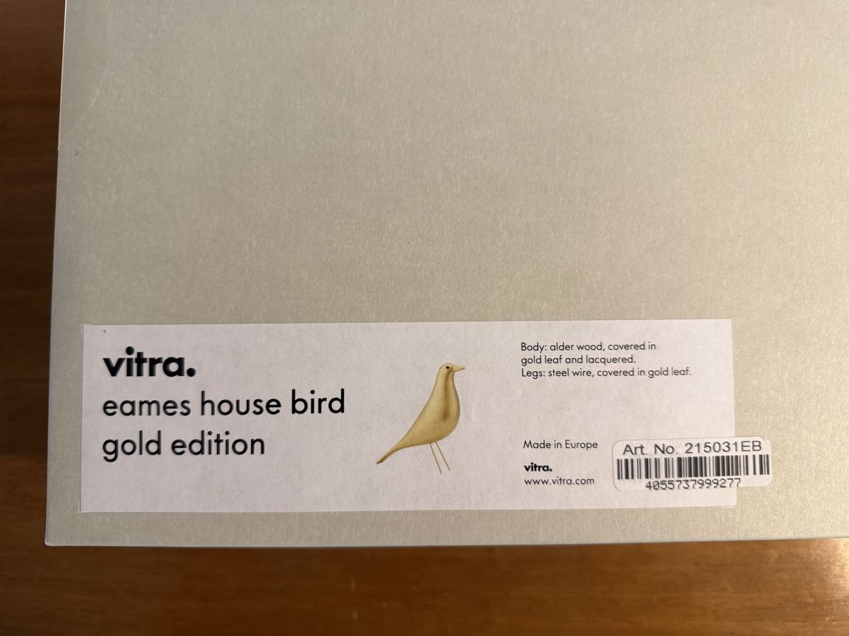 Vitra Toutes les décorations: Vitra Eames House Bird gold Edition neu – Neuf avec emballage d'origine à Bottmingen par Ch.Hal 6