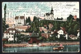 AK Wädenswil, Blick auf Villen, 1906