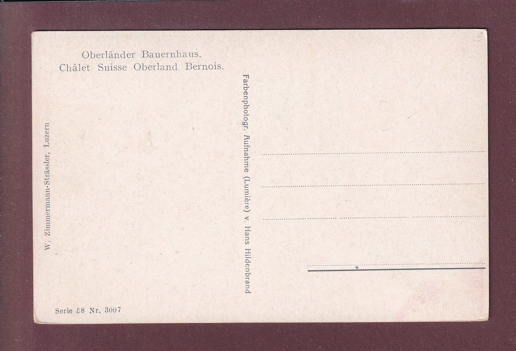 Cartes postales: BERNER OBERLAND - Bauernhaus – D'occasion à Pully par nicecards 1