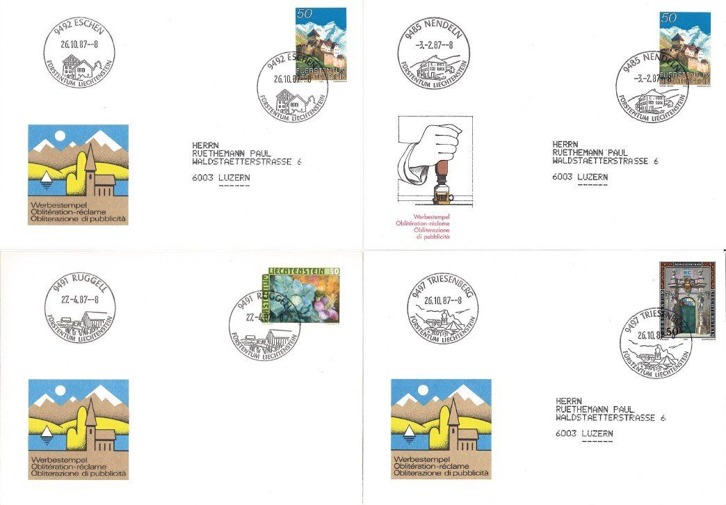 Tous les timbres: FL Belege mit Werbestempel – D'occasion à Bellach par qsearch