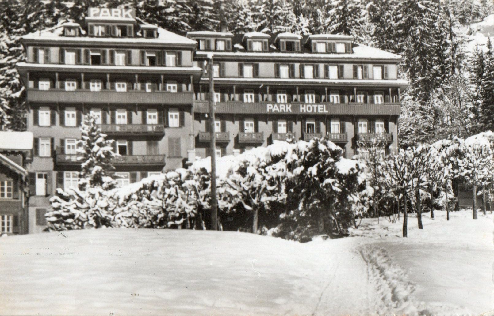 Ansichtskarten: Wengen - Parkhotel – Gebraucht aus Melano von pisonsdro