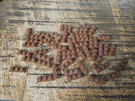 lego 3623 lot de 50 pièces Reddish Brown Plate 1 x 3