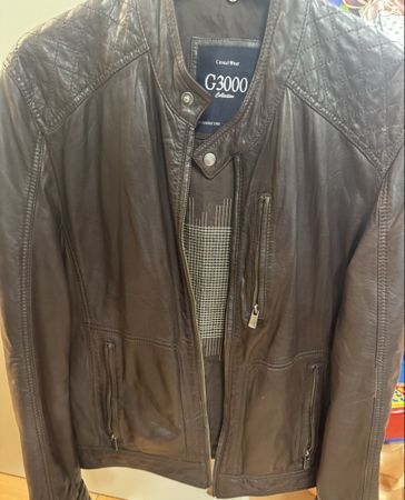 Braune Blackout Lederjacke G3000, Grösse 50, Top Zustand!