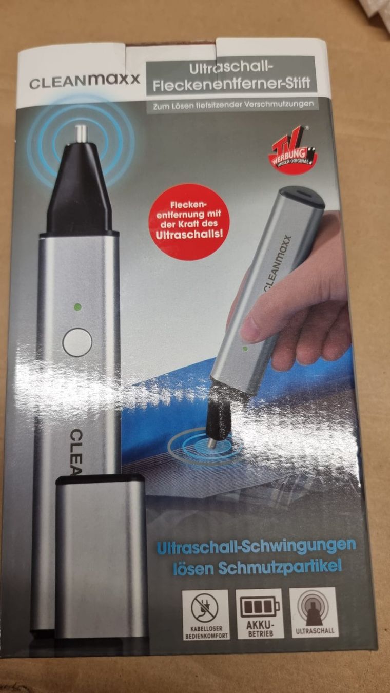 Prodotti di pulizia: CLEANmaxx Fleckenentferner-Stift Ultraschall – Nuovo (secondo la descrizione) da Rebstein venduto da James-Dean 1