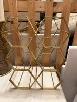 Modern Gold Geometric Wine Rack - Weinregal