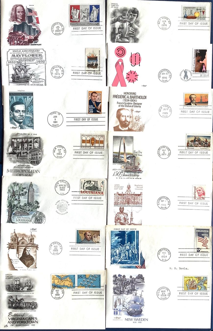 Tutti i francobolli: 1962 - 1989 -  USA / Div. FDC – Usato da Liestal venduto da Skunk02
