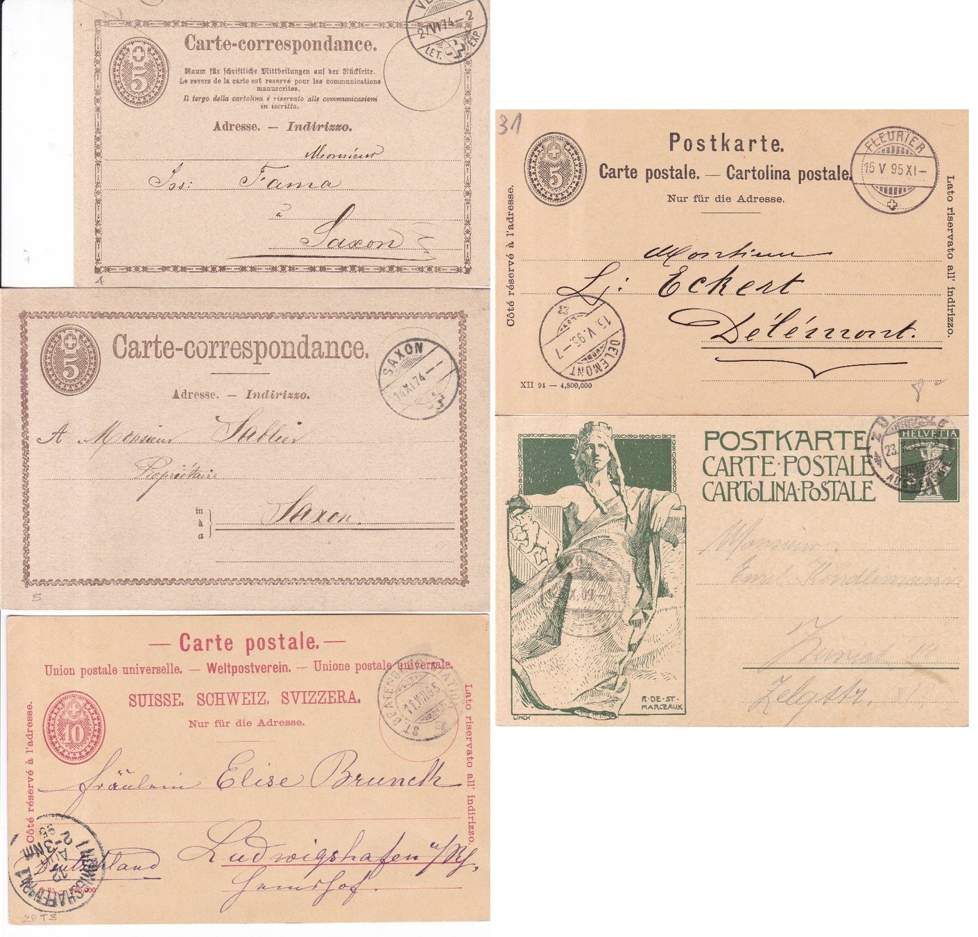 Alle Briefmarken: 30 Stk. Alte CH Briefe, Postkarten, Belege – Gebraucht aus Münchwilen AG von Nesar 5