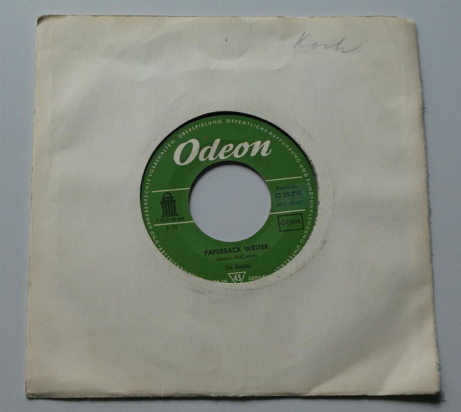 Schallplatten: Single The Beatles – Paperback Writer / Rain – Gebraucht aus Frauenfeld von Astra13 5