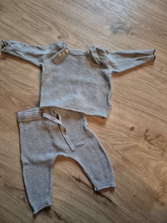 Baby Strickset Smile grau Grösse 56 guter Zustand