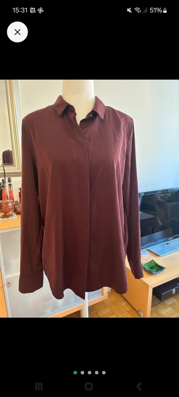 H&M Camicette: Bordeauxrote Bluse – Usato da Zürich venduto da Nadsh