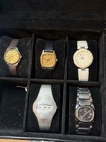 Lot de 5 montres diverses Tissot et autres état usagé