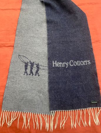 Écharpe/Scarf en Laine Bleu/Gris