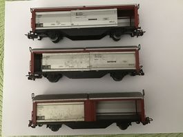 3x Märklin Schiebewandwagen Nr. 4633