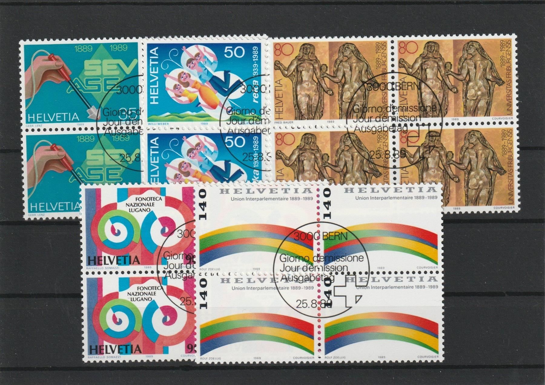 Tutti i francobolli: 1989 Serie 4er-Block Ersttag – Usato da Spiez venduto da Crazyduck 1