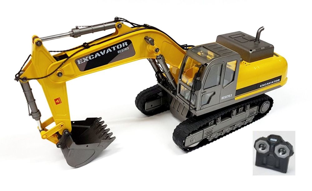 Carson 500907668 1:20 Tracto-Pelle JCB 2.4G 100% RTR - Véhicule de
