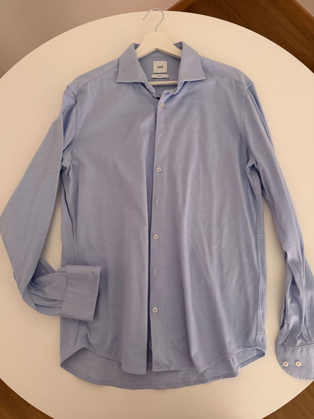 Camicie: Herren Hemd Paul Kehl hellblau Grösse L Stretch – Usato da Luzern venduto da mani032