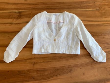 NILE Leichte Sommer Jacke/Blazer aus Leinen, Gr. XS, Weiss