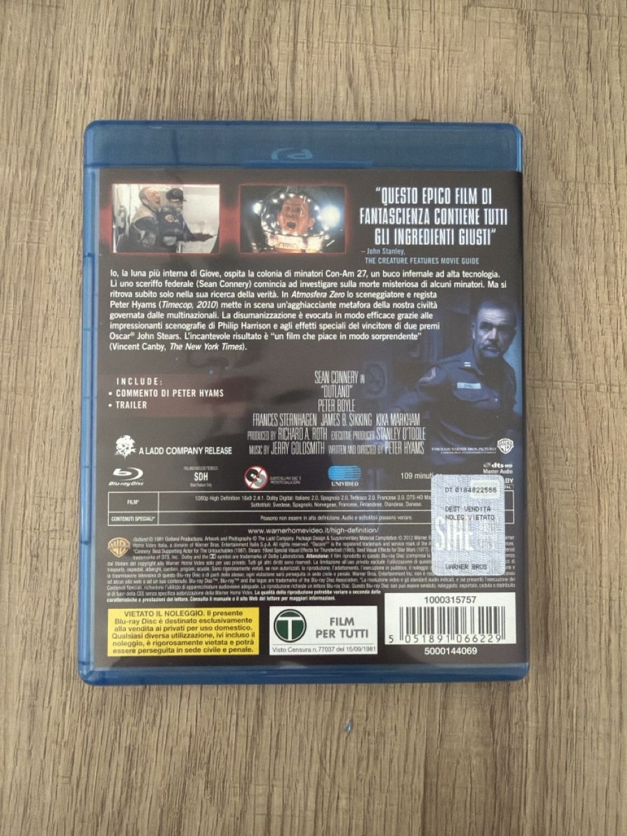 Tutti i DVDs: Outland (1981) BluRay – Usato da Hagendorn venduto da masterchieff 1