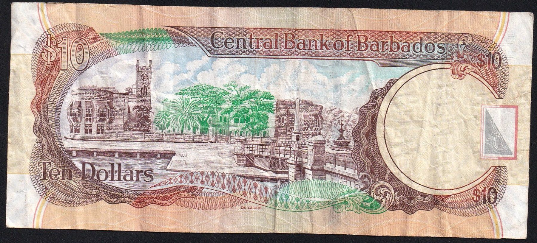 Banknoten: Barbados 10 Dollars 2007 – Gebraucht aus Brugg AG von banknoten_muesli 1