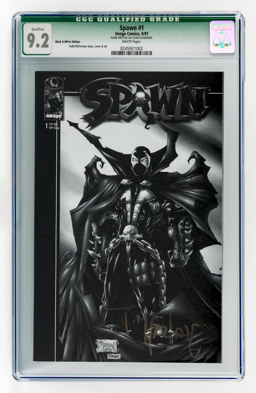 Fumetti: SPAWN #1 /BLACK & WHITE CGC 9.2 - SIGNIERT v. McFarlane /COA – Nuovo (secondo la descrizione) da St. Gallen venduto da kobayashi-maru