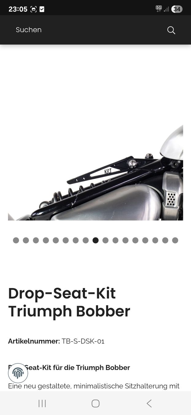 Triumph Tutti i ricambio per moto: Triumph Bonneville Bobber Drop Seat Kit – Nuovo e nell'imballaggio originale da Opfertshofen SH venduto da dav_mg6d 3