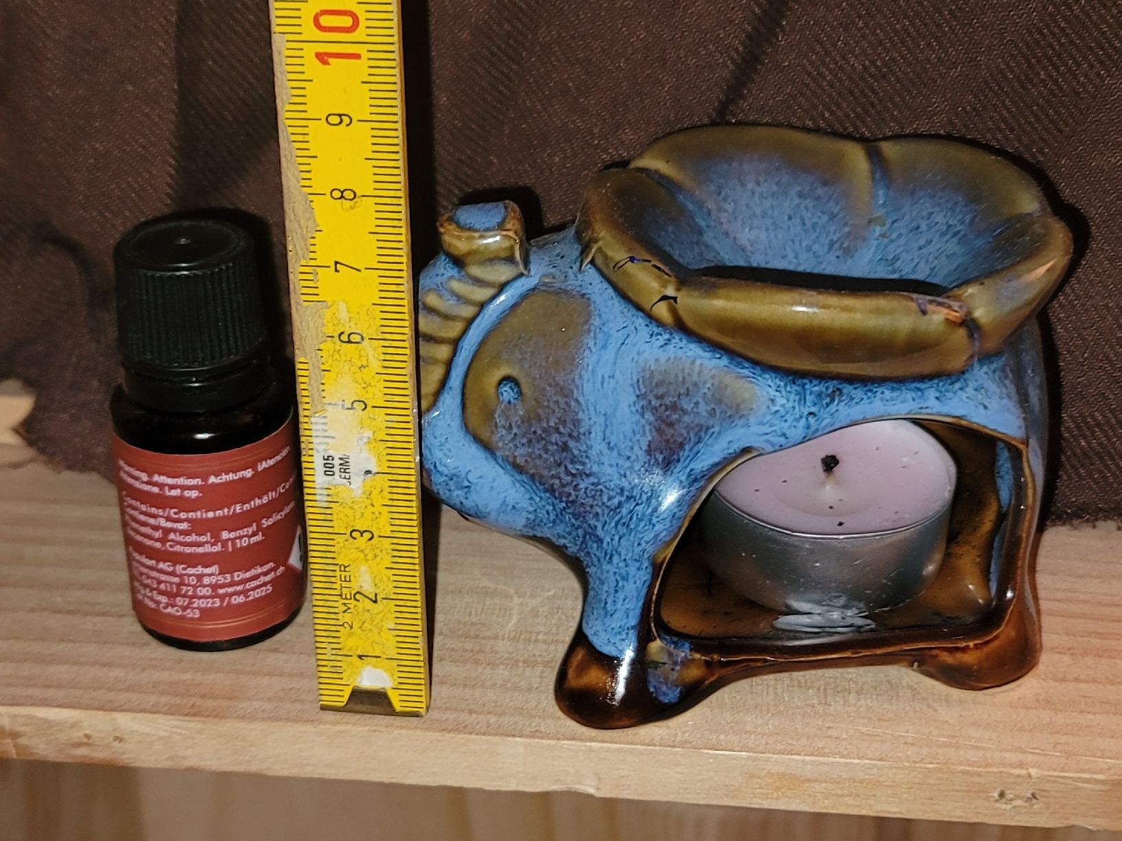 Kerzenständer: Keramik Elefant, Duftöl Rose & Peony, Ceramic aroma diffuser – Gebraucht aus Zollikerberg von Nice_Name 3