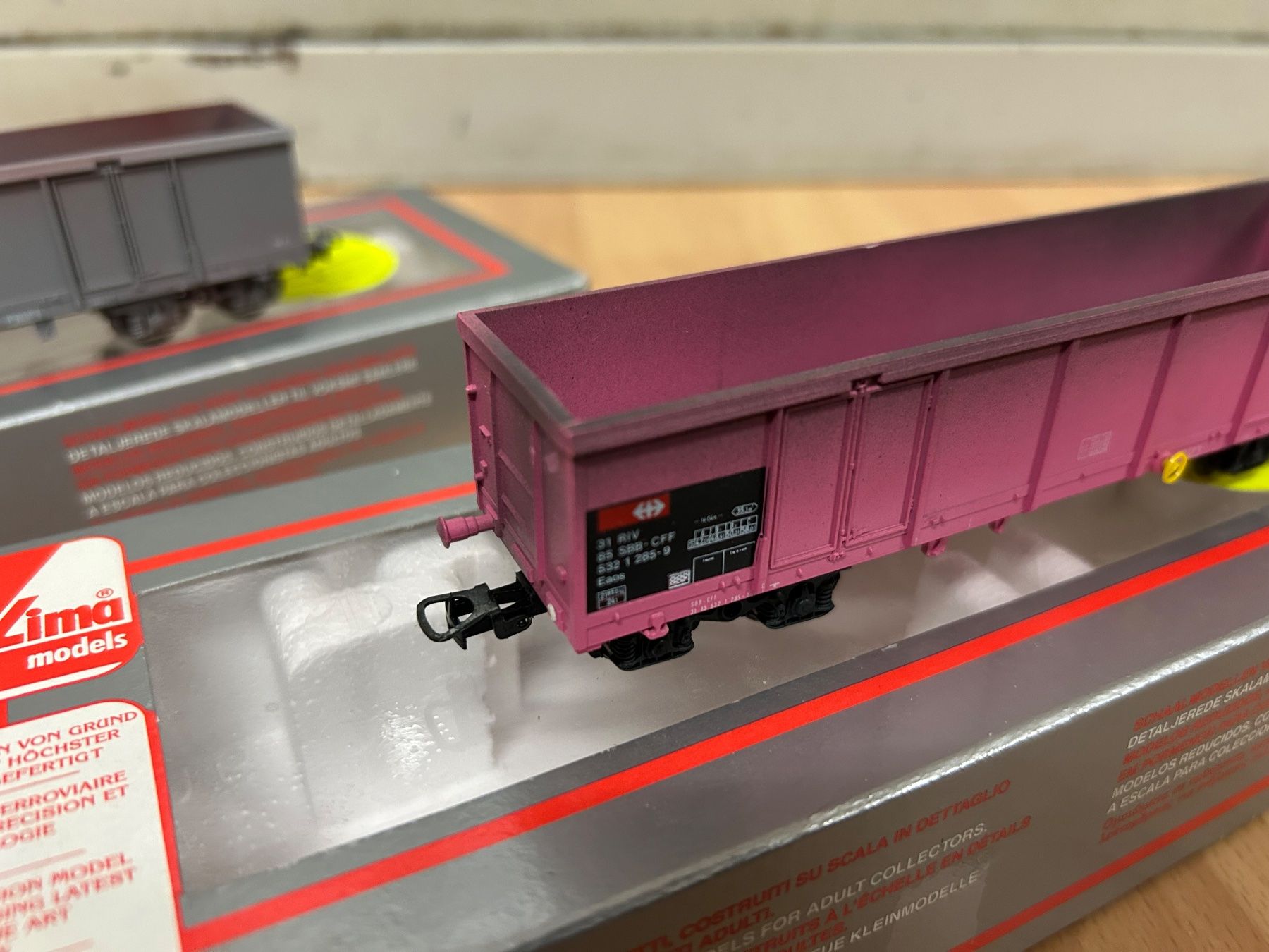 Lima Modelleisenbahnen: 6 Lima Hochboard Wagen – Gebraucht aus Erstfeld von Alpstei 2